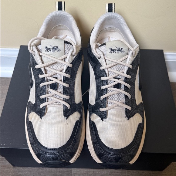 COACH C275 SIGNATURE Tech Runner Graphite Women’s Sneakers 7.5B - Picture 2 of 7